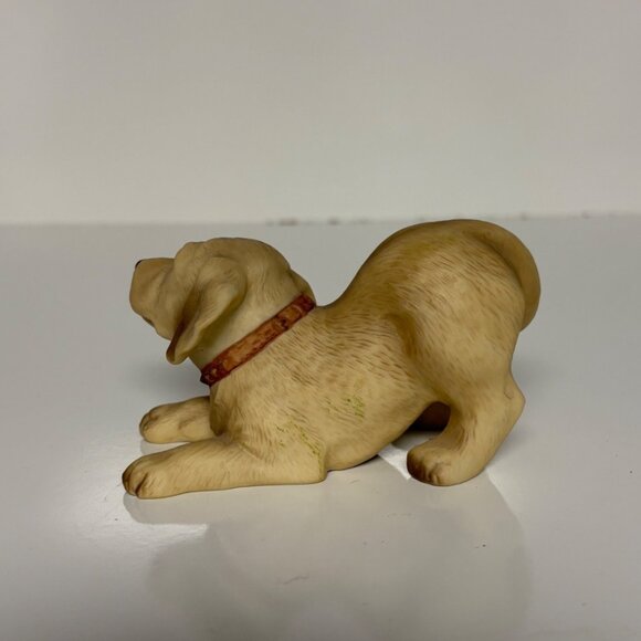 Homco Ceramic Golden Labrador Dog Figurine 3.25in Playful Puppy 1408 Vintage - Picture 3 of 7